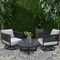 International Concepts Outdoor 3 Piece Patio Furniture Set Including a Coffee Table and 2 Swivel Rocking Chairs KODOT-12RC-201SW-2 - alternate 2